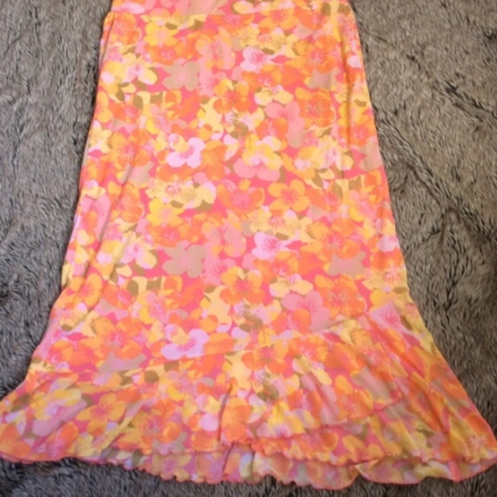 SIGRID OLSEN soft net frill bottom skirt with net lining size small